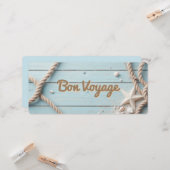 Nautical Blue Wood Rope Starfish Segeln Karte (Vorderseite/Rückseite Beispiel)