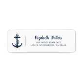 Nautical Boat Anchor Script-Rücksendeadresse (Vorne)