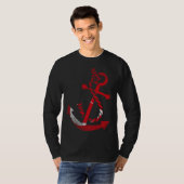 Nautical boat anchor Turkey Turkish flag ocean Fis T-Shirt (Vorne ganz)
