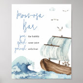 Nautical Boat Baby Dusche Mama Osa Bar Poster (Vorne)
