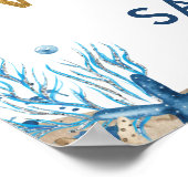 Nautical Boat Hampton Baby Dusche Willkommenspende Poster (Ecke)