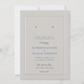 Nautical Boat Imitate mit moderner klassischer Hoc Einladung (Vorderseite)