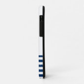 Nautical Boat Wheel, Navy Blue Streifen Case-Mate iPhone Hülle (Hinten/Links)