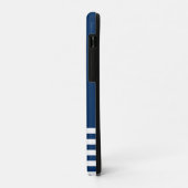 Nautical Boat Wheel, Navy Blue Streifen Case-Mate iPhone Hülle (Hinten/Links)