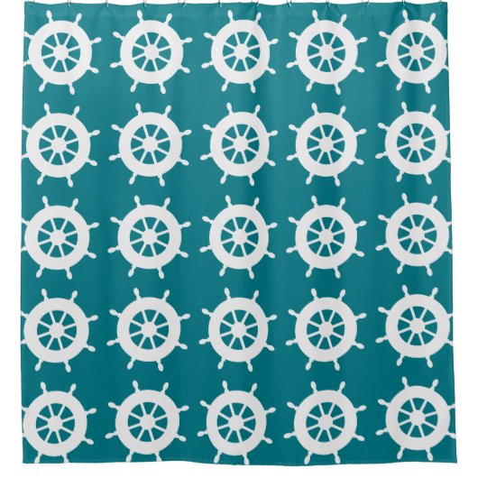 Nautical Boating Theme Duschvorhang (Vorderseite)