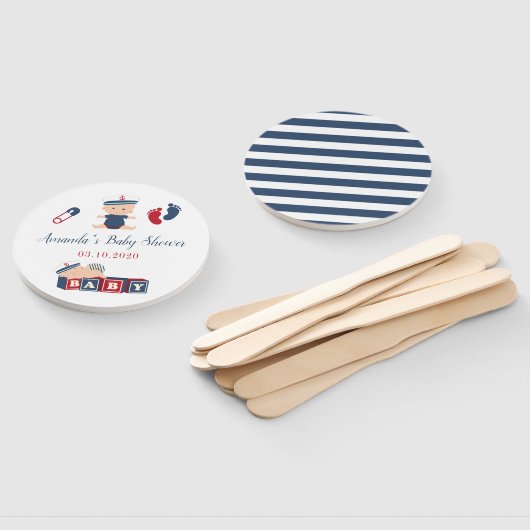 Nautical Boy Baby Dusche Gefallen Fächer (Non-assembled)