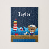 Nautical Boy Bear Red and Navy Puzzle (Vertikal)