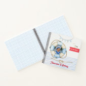 Nautical Boy Birthday Foto Gästebuch Notizblock (Innenseite)