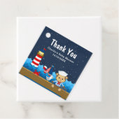 Nautical Boy Monkey Red Baby Dusche Vielen Dank Geschenkanhänger (Beispiel)