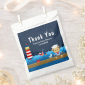 Nautical Boy Monkey Red Baby Dusche Vielen Dank Geschenktütchen (Ausgeschnitten)