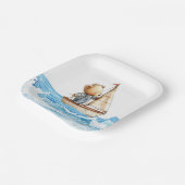 Nautical Boy Sailor Teddy Bears Baby Dusche Pappteller (Gewinkelt)