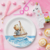 Nautical Boy Sailor Teddy Bears Baby Dusche Pappteller (Party)