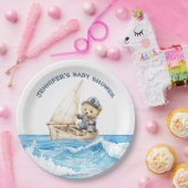 Nautical Boy Sailor Teddy Bears Baby Dusche Pappteller (Party)
