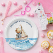 Nautical Boy Sailor Teddy Bears Baby Dusche Pappteller (Party)