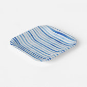 Nautical Boy Sailor Teddy Bears Stripe Babydusche Pappteller (Gewinkelt)