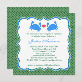 Nautical Brautparty Blue/Green Einladung (Vorne/Hinten)