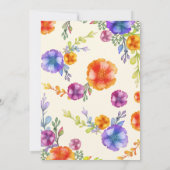 Nautical Brautparty Ship Anchor Lila Floral Einladung (Rückseite)