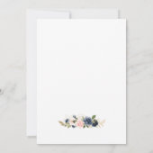 Nautical Bridal Dusche Einladung mit Florals (Rückseite)