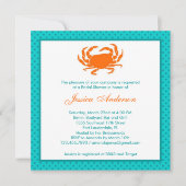 Nautical Bridal Dusche Einladung Orange/Aquamarin (Vorderseite)