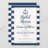 Nautical Bridal Showeinladung - Anchor - Marine Einladung (Vorne/Hinten)