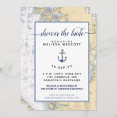 Nautical Bridal #Shower #Annapolis Maryland Einladung (Vorne/Hinten)