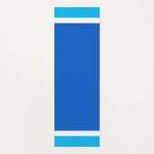 Nautical Bright Blue Wide Stripe Sky Blue Edges Yogamatte (Vorderseite)