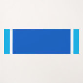 Nautical Bright Blue Wide Stripe Sky Blue Edges Yogamatte (Vorderseite (Horizontal))