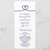 Nautical Bying the Knot Heart Wedding Program Programm (Vorderseite)