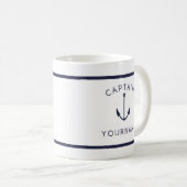 Nautical Captain Anchor mit Ihrer Tasse (VorderseiteRechts)