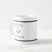 Nautical Captain Anchor mit Ihrer Tasse (Vorderseite Links)