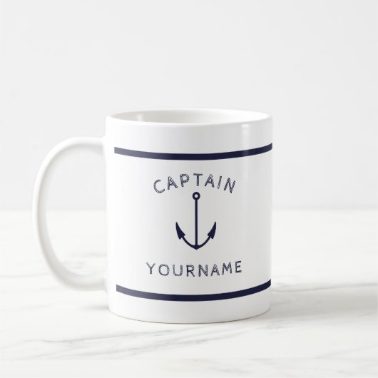 Nautical Captain Anchor mit Ihrer Tasse (Links)