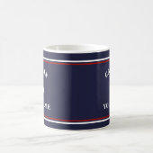 Nautical Captain Anchor Your Name Navy Blue Tasse (Mittel)