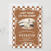 Nautical Captain Hat Bachelorette Einladung (Vorderseite)