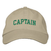 Nautical Captain Khaki Cap Bestickte Baseballkappe (Vorderseite)