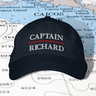 Nautical Captain Your Name Custom Embroidered Hat Bestickte Baseballkappe