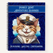 Nautical Cat Geschenke für Bootseigner Segler Notizblock (Vorderseite)