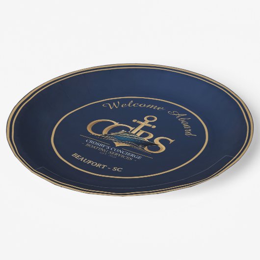 Nautical CCBS Merch. Papierteller (Schrägansicht)