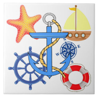 Nautical Ceramic Tile Fliese