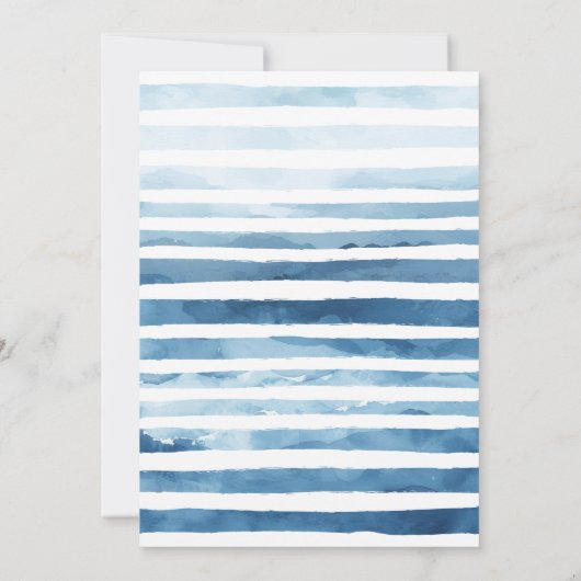 Nautical Charm: Junge Babydusche Einladung (Rückseite)