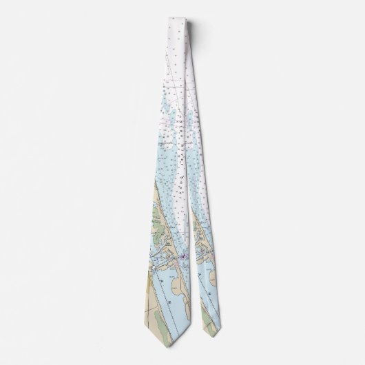 Nautical Chart Fort Pierce Florida Authentic Krawatte (Vorderseite)