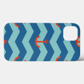 Nautical Chevron Pattern Case-Mate iPhone Hülle (Rückseite (Horizontal))