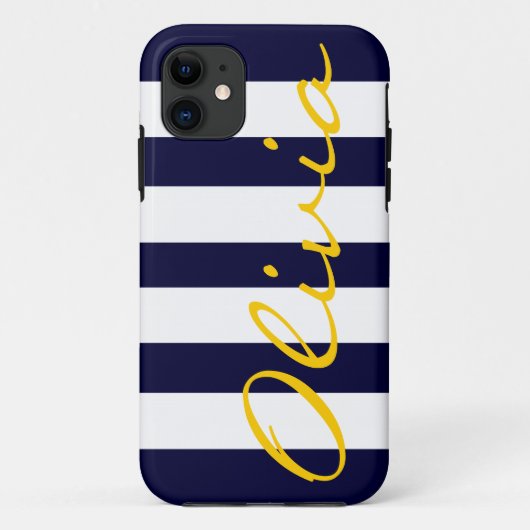 Nautical Chic Striped iPhone 5 Fall Case-Mate iPhone Hülle (Rückseite)