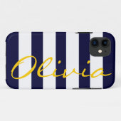 Nautical Chic Striped iPhone 5 Fall Case-Mate iPhone Hülle (Rückseite (Horizontal))