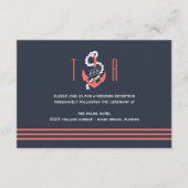 Nautical Chic Wedding Reception Card Begleitkarte (Vorderseite)