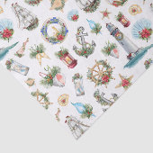 Nautical Christmas Beach Coastal Seidenpapier (Ausschnitt)