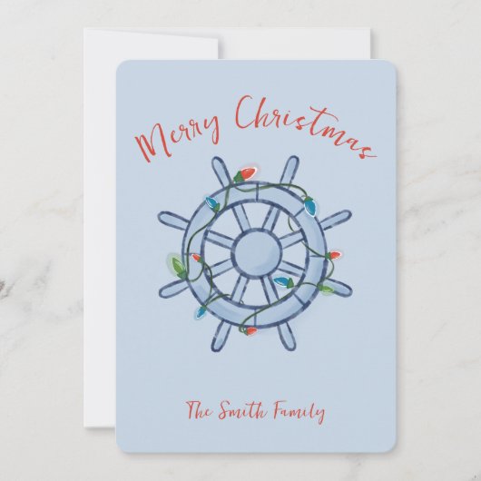 Nautical Christmas Card Feiertagskarte (Vorderseite)