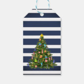 Nautical Christmas Tree Custom Geschenkanhänger (Rückseite)