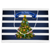 Nautical Christmas Tree Custom Große Geschenktüte (Vorderseite)