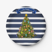 Nautical Christmas Tree Custom Pappteller (Vorderseite)