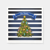 Nautical Christmas Tree Custom Serviette (Vorderseite)